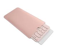 cigemay Keyboard Case for Logitech K380, Portable and Dustproof Keyboard Storage Bag, Slim Faux Leather (Pink)
