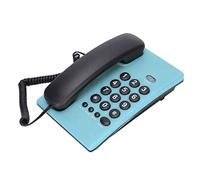 cigemay KX-T504 Desk Telephones Landline, Battery Free Wired Landline Corded Telephone with Pause/Mute/Hold/Redial, for Home Office Hotel Living Room(blue)