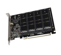 cigemay PCIe To NVMe Riser Card, 4-Bay M.2 M Key Type Ssd To PCIeX16, 4x32Gbps, Linux Compatible, Part Number: cigemayavy6bucxgm3288-11