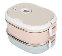 cigemay Thermal Insulation Lunch Box,Stainless Steel Portable Sealed Multi-Layer Lunch Box,Suitable For Home,Work,Travel And School(Two Layers)