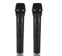 cigemay Wireless Microphone Combination 2 Universal VHF Holding Microphones with Receiver, Wireless Karaoke Microphone, Microphone for Singing in Family, Ktv, Parties, Speeches