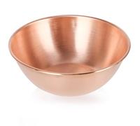 CigeZaus 8'' Large Copper Mixing Bowl for Egg Beating, Fruit, Salad, Soup & Side Dishes, Decorative Tray, Ayurveda Water Purification & Energy Balance, Essential for Professional Bakers