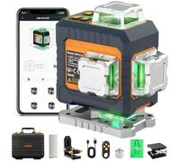 CIGMAN 4x360° Green Laser Level, Self Leveling, Pulse Mode for Construction | APP & Remote Control,23H Battery Life Professional 4D Lazer Level Tool for Construction, Tiling, Framing, Drop Ceiling,etc