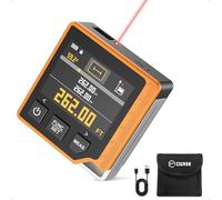 CIGMAN Digital Laser Tape Measure, 80M Laser Measure Device with LCD Backlit, Laser Point, Tilt angle measurement, M/In/Ft Unit Switch, Elect Level Bubble, Rechargeable 1000mAh Battery