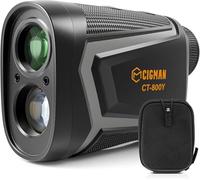 CIGMAN Golf Range Finder 800M Golf Rangefinder with Slope - USB Rechargeable,6X Magnification,Flag Pole Locking Vibration,Magnetic Rangefinder Mount Strap Included,Golf Accessories CT-800Y