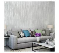 CIGPKLO Grasscloth Wallpaper Non Woven Wallpaper Bedroom Living Room Solid Color Plain Striped Background Wall Papers Home Decor Papel Tapiz 3D para Pared(Grey,53cmx2m)