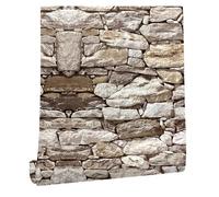 CIGPKLO Grasscloth Wallpaper Stone Peel and Stick Wallpaper Decoration Self-Adhesive Wall Paper for Home Decor TV Easy to(Color 04)