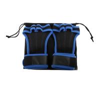 CIGPKLO Gym Hand Grips 1 Pair Thick Non-slip Weight Lifting Glove Gym Hand Grips Dumbbells Kettlebell Barbell Grip Pads Fitness Plam Protection(Black blue,S)