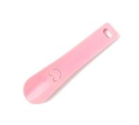 CIGPKLO Shoe Horn Plastic Horn Spoon Shape Shoehorn Black Shoe Lifter Flexible Sturdy Slip(Pink)