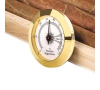 cigr Hygrometer - Embedded Mechanical Humidity Gauge - Mini Metal Analog Hygrometer For cigr Box, Violin Case, Humidor | No Battery Needed, Compact Size, Easy To Read For Home Or Travel Use