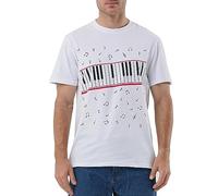 Ciguo Mens Boys Perfect Cosplay Piano Peace T- Shirts, White-2, Large
