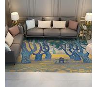 CIHCOHOME Paul Signac Style Area Rug Place Des Lices, St. Tropez Artwork Area Rug Modern Area Rugs Anti Slip Backing Rugs for Living Room Decor 60x110cm
