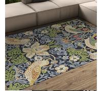 CIHCOHOME Strawberry Thief by William Morris Carpet Machine Washable Rug with Rubber Backing Vintage Area Rugs for Living Room Personalised Decor 80x150cm