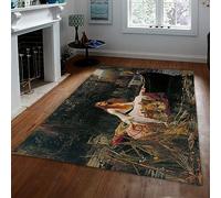 CIHCOHOME The Lady of Shalott by William Waterhouse Area Rug with Rubber Backing Rugs Easy -Cleaning Living Room Hallways Bedroom Decor Rug 70x120cm