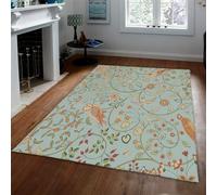 CIHCOHOME William Morris Rugs Spring Plant Pattern Rug Low Pile Rectangular Carpet for Farmhouse Retro Botanical Pattern Aesthetic Decor 120x180cm
