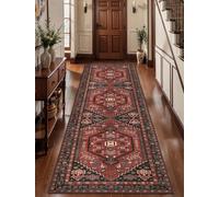 Ciicool 2x7ft Runner Rug, Washable Hallway Rug Vintage Kitchen Carpet for Entrance Bedroom Bedside Living Room Kitchen Laundry Bathroom Decor