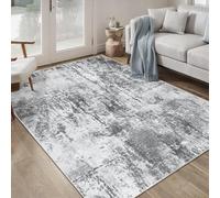 Ciicool Abstract Area Rug Indoor, 3x5 Washable Entryway Rug, Modern Soft Throw Rug with Non-Slip Backing Ideal for Bedroom Living Room Entrance Kitchen, Non-Shedding Low-Pile Floor Carpet Doormat Gray