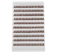 Ciieeo 1 Box Brown Curly Eyelash Clusters Lightweight Fiber Natural Density False Lash Extensions for Women and Ladies for Everyday Wear and Enhancing Eye Appearance