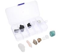 Ciieeo 1 Box Educational Geology Kit for Rock and Mineral Collection with Diverse Crystal Specimens in Portable Storage Case for Science Exploration and Geography Learning