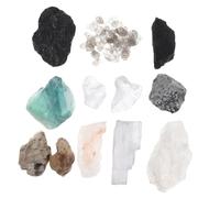 Ciieeo 1 Box Geology Specimen Collection for Rock and Mineral Science Education Model with Portable Display Case Stone Ornament Set for Elementary Students Learning