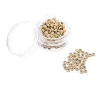 Ciieeo 1 Box Hair Extension Beads Silicone Nano Rings 2.5x1.5mm Beige Easy to Operate for Braiding Dreadlocks Daily Life and Party