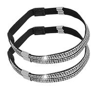 Ciieeo 1 Pair Anti-loose High Heels Straps Shoe Lace Ties Stylish Decorative Leather Rhinestone Not Easy to Cause Skin Irritation Tightness for Women High Heels 10.81x0.39x0.39in