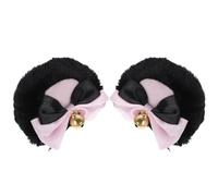 Ciieeo 1 Pair Bear Ear Shape Hair Clips with Flannel and Polyester Material Clip on Ears to Hold Hair Firmly for Birthday Party Or Carnival