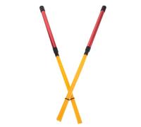Ciieeo 1 Pair Drum Brushes for Cajon and Jazz Drumming with Nylon Wire Tips, Aluminum Alloy Handles, Red/yellow Percussion Sticks for Acoustic and Live Performance