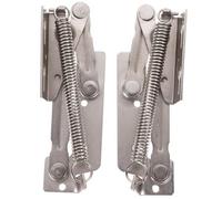 Ciieeo 1 Pair Spring Loaded Hinge Lid Support Rust-Proof Nickel-Plated Steel Silver Folding Sofa and Bed Spring Hinge Sturdy Not Easy to Break for Folding Beds