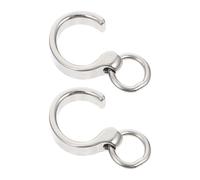 Ciieeo 1 Pair Stainless Steel Parrot Foot Rings Flying Training Foot Chain Bird Supplies Ankle Bands for Parrots and Small Birds