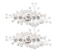 Ciieeo 1 Pair White Alloy Bridal Shoe Clips Flower Decoration Charms Attachable and Reusable Wedding Accessory for Shoes, Hats and Scarves for Birthday Or Valentine’s Day