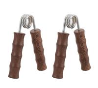 Ciieeo 1 Pair Wooden Hand Gripper Hand Grip Strengthener with Skid-proof Handle Multi-functional Design for Personal Bodybuilders Training Anywhere Random Color
