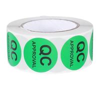 Ciieeo 1 Roll Quality Test Status Labels Qc Stickers 3.5in Round Coated Paper Adhesive Resistant to Peeling Quick Application for Product Testing in Warehouses