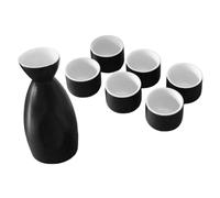 Ciieeo 1 Set Ceramic Sake Bottle And Cup Set Japanese Drinkware Porcelain Saki Pottery Decanter Hot Saki Wine Carafe Traditional Rice Wine Drink Kit