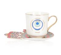 Ciieeo 1 Set Eye Coffee Cup Hamsa Hand Tea Cup Turkish Coffee Vintage Water Glasses Arabic Coffee Cups Beverage Mug Hamsa Hand Coffee Mug Porcelain Mug Coffee Mugs Ceramics