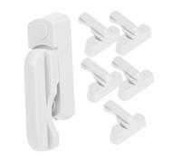 Ciieeo 1 Set Shaped Window Security Lock Safety Locks for Single Double Hung Windows White Cam Sash Latch Enhanced Locking Power Easy Operation