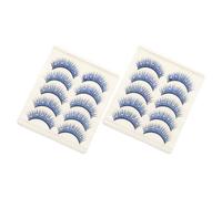 Ciieeo 10 Pairs Sparkling Rhinestone False Eyelashes with Glitter for Stage Performance and Model Makeup, Artificial Eye Lashes Strips for Latin Dance and Costume Use