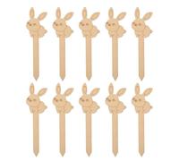 Ciieeo 10 Pcs Wooden Blank Bunny Bookmarks Sturdy Longterm Use Book Marker Tags for Easter Party Favor DIY Painting Supplies for Teachers and Readers