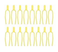 Ciieeo 100 Pcs Vine Support Clamps Fixed Forks for Planting and Gardening, Yellow Fork Shaped Environmental Protection Pp Material with High Toughness for Controlling Plant Growth