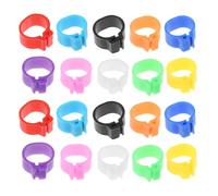 Ciieeo 100Pcs 10Mm Multi-Color Plastic Pigeon Foot Rings Leg Bands Identification Opening Rings for Racing and Meat Pigeons