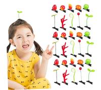 Ciieeo 100pcs Bean Sprouts Card Cute Boys and Girls Hair Clips Party Accessories Sprout Clips for Hair Tiny Rave Trinkets