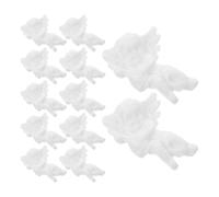 Ciieeo 100pcs Christmas Angel Figurine Resin Charm White Flatback Ornament for DIY Crafts and Jewellery Making, Christmas Decorations, Micro Landscape Angel Displays,