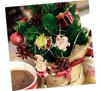 Ciieeo 100pcs Christmas Wooden Cutouts DIY Craft Boards Unfinished Wood Chips Mixed Style Snowman Angel Reindeer Santa Bell Heart Shapes for Holiday Decorations and Creative Painting