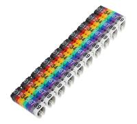 Ciieeo 100pcs Coded Clip on Wire Markers Wire Number Labels Colorful Wire Number Marker Tube Cable Marker for Marking 10mm