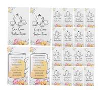 Ciieeo 100pcs Cup Care Instruction Cards for Glassware Small Business Packing Inserts Practical Paper Tumbler Guide Tags with Washing and Maintenance Directions