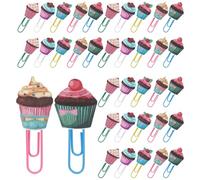 Ciieeo 100pcs Cute Ice Cream Paper Clips for Planner Cartoon Ice Bookmarks Metal Novelty Paper Clips Decorative for Boys and Girls School Supplies Teacher Office Stationery Style