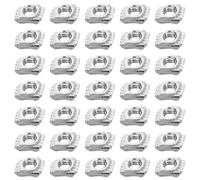 Ciieeo 100Pcs M4 Hammer Head T Slot Nut Carbon Steel T-Nut Set Metal Fastener for Woodworking Table Legs Sliding Slot Track Extrusions