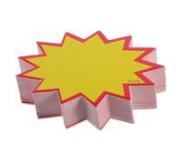 Ciieeo 100pcs Paper Price Labels Price Signs Bright and Eye-catching Design Easy to Write on Sturdy Paper Material Yellow for Supermarkets Product Displays