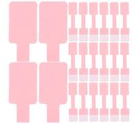 Ciieeo 100pcs Pink Square Adhesive Price Tags Writable Jewelry Labels for Rings Bracelets Kraft Paper Stickers for Retail Display