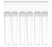 Ciieeo 100pcs Plastic Tube Container with Lid 5g Capacity for Glitter and Small Items, Compact and Effortless Organization Mini Storage Tube for Craft Kits and Travel Cases